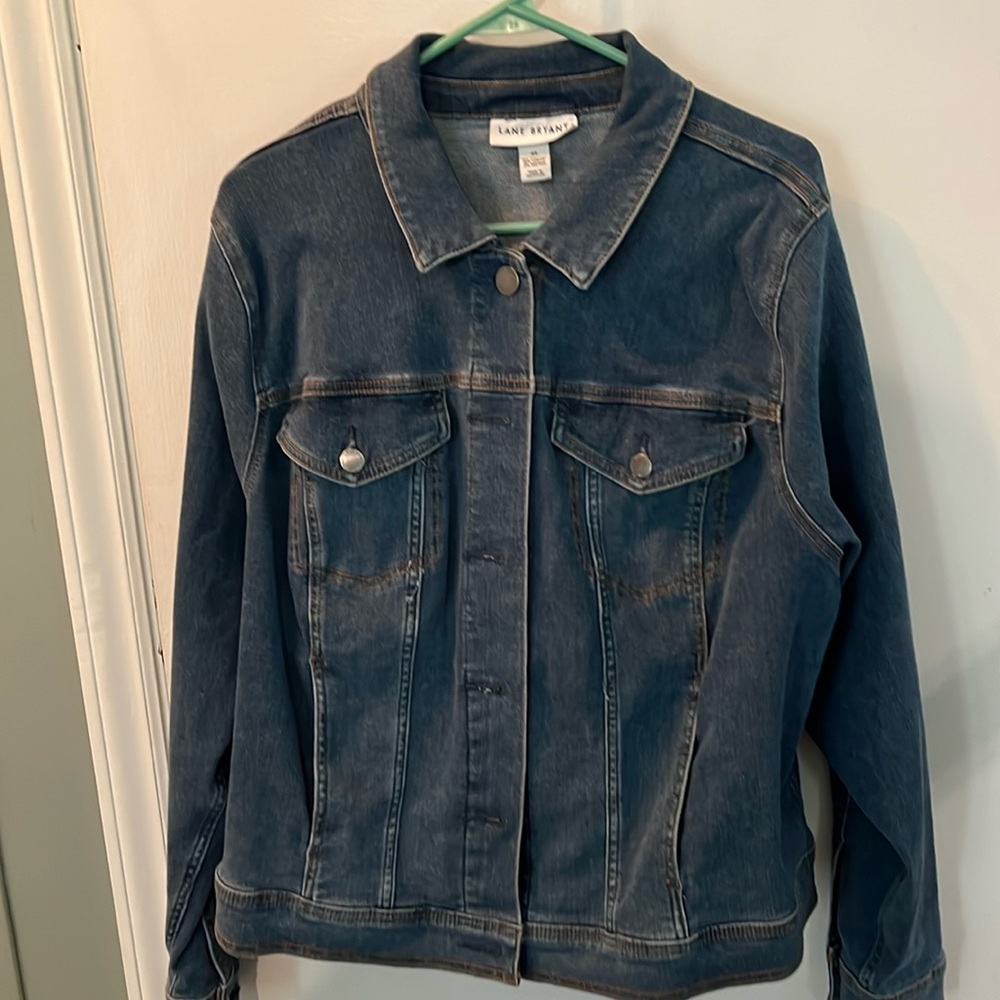 Lane Bryant 22 denim jacket stretch NWOT